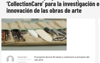 Álava se une al proyecto europeo ‘CollectionCare’ para la investigación e innovación de las obras de arte