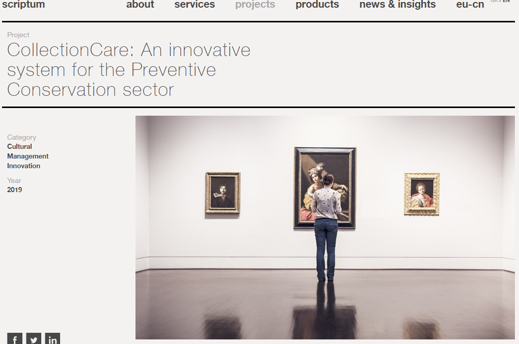 CollectionCare: An innovative system for the Preventive Conservation sector